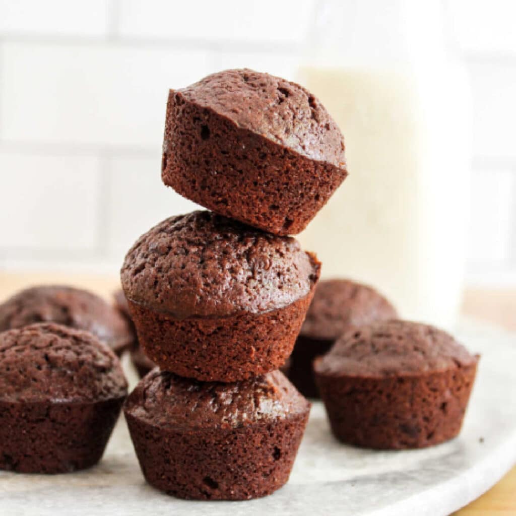 Ultimate Two Bite Chocolate Brownie Muffins - Totes In My Lunchbox