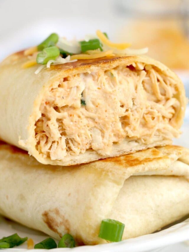 Spicy Buffalo Chicken Wrap (Air Fryer or Stove Top)