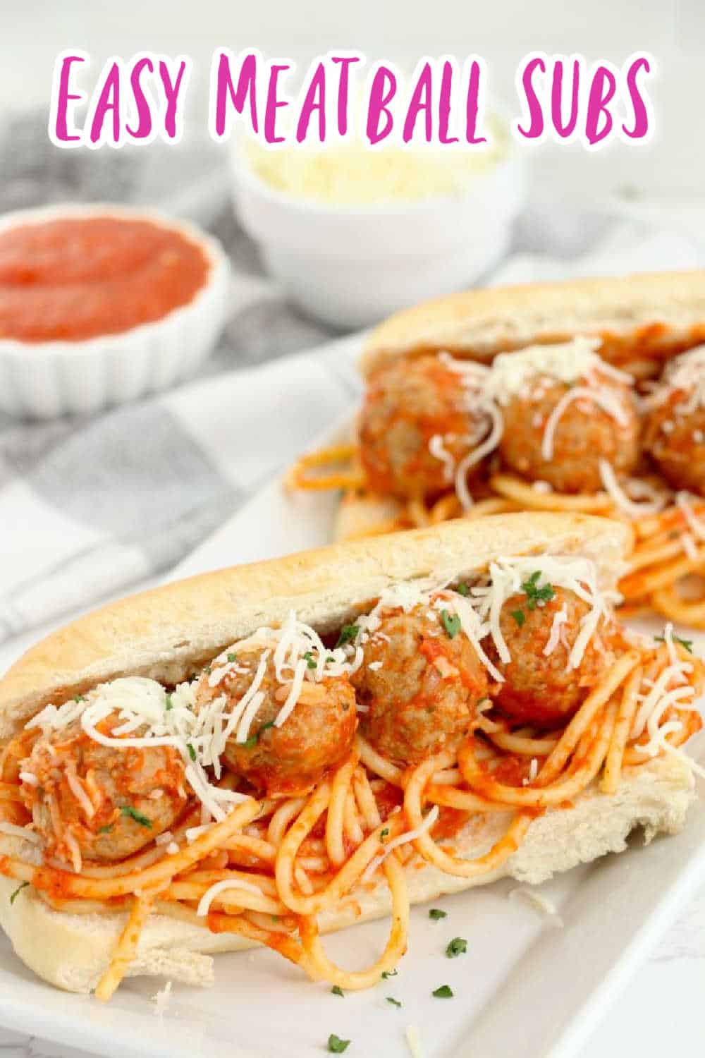 Spaghetti and meatball sub