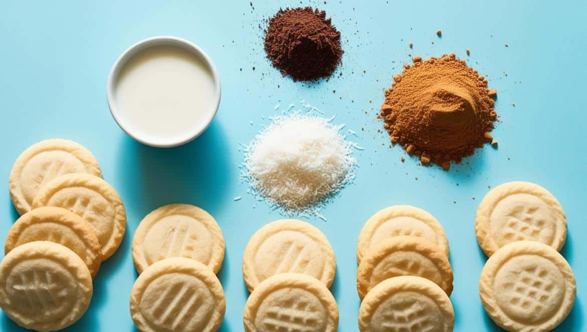Flat lay of ingredients for Milo Balls